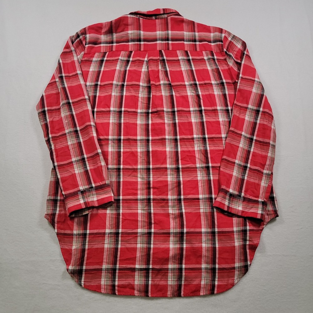 Denim & Supply Ralph Lauren Plaid Shirt Womens Large Red Cotton Button Down Fit - Picture 9 of 10